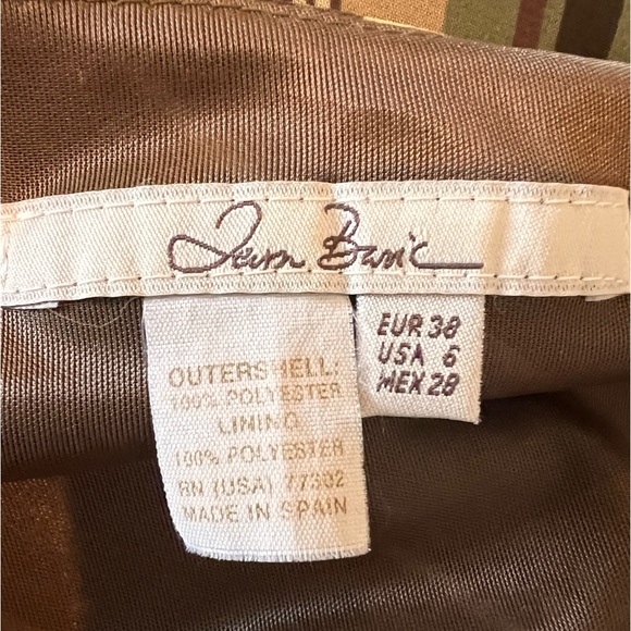 Zara Flow Stripped Brown Green Midi Dress 6 - Picture 5 of 5